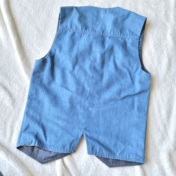 Vintage Levis 70s 80s denim jean vest western - Picture 2 of 7